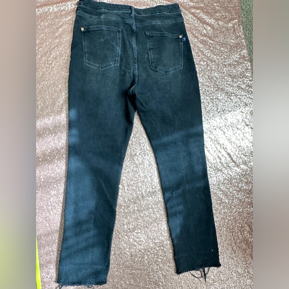 ANTHROPOLOGIE Crop Jeans Pilcro The Letterpress Womens Size 32 Dark Wash Ankle - Picture 8 of 9